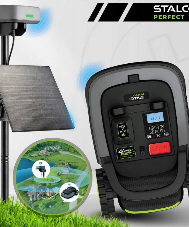 Robotinė vejapjovė STALCO PERFECT MowMaster RTK 3000m² AI VISION