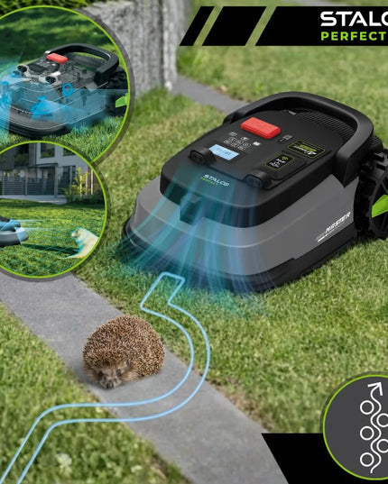Robotinė vejapjovė STALCO PERFECT MowMaster RTK 3000m² AI VISION
