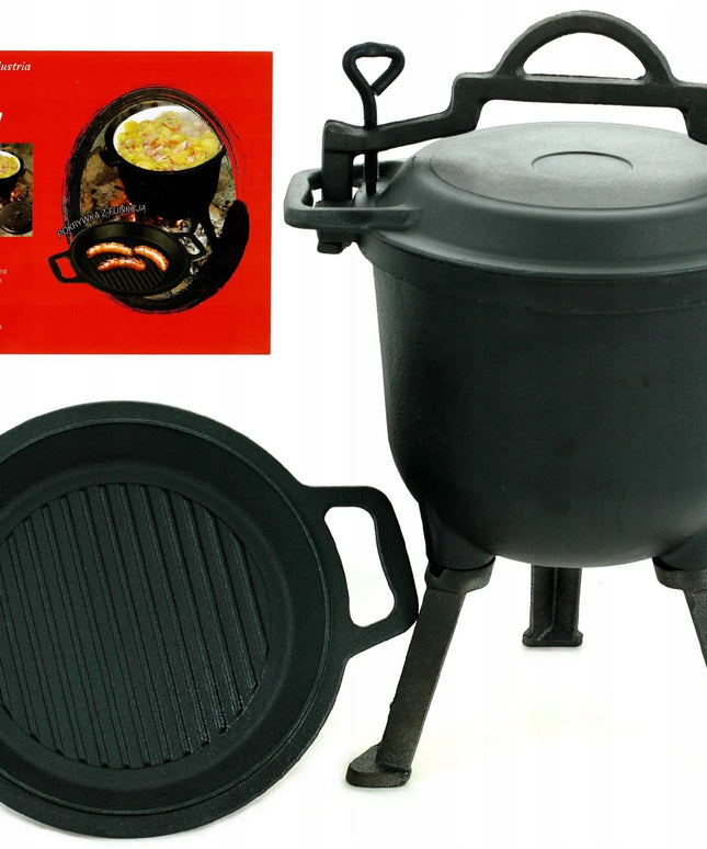 Rossner ketaus troškinimo puodas 11 l su rankena MK205