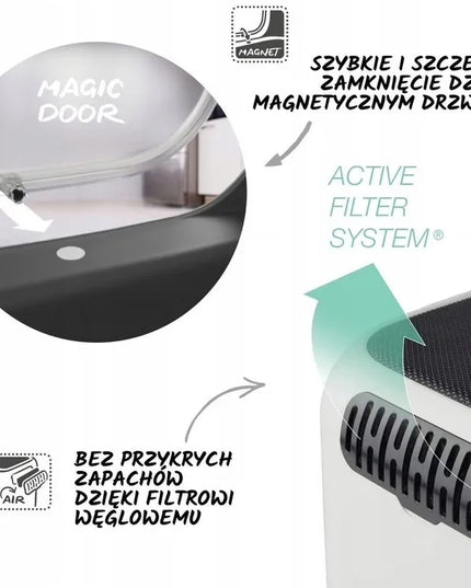 ROTHO uždara kačių tualeto dėžė su filtru ir semtuvėliu