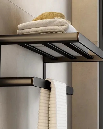 Royal Artisan rankšluosčių lentyna su laikikliu, 60 cm, juoda