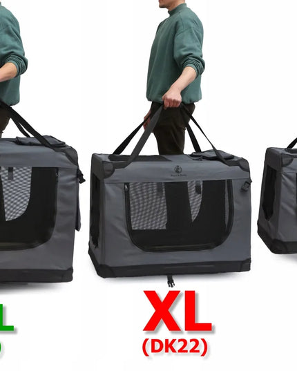 Royal&Petsky DK22-04 XL transporteris-narvelis šunims ir katėms, 81x58x58 cm, juodas