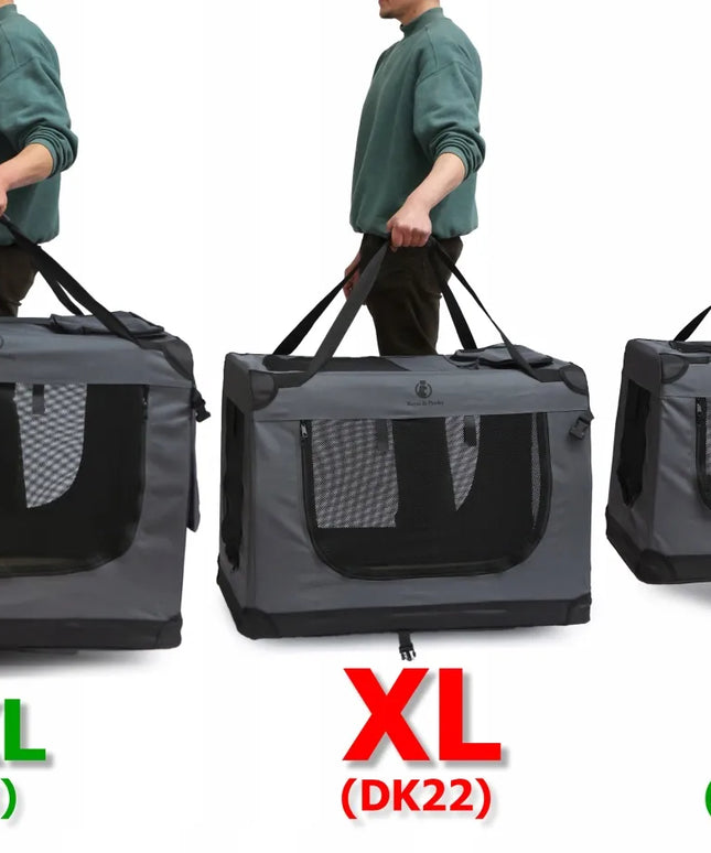 Royal&Petsky DK22-04 XL transporteris-narvelis šunims ir katėms, 81x58x58 cm, juodas