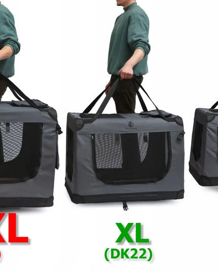 Royal&Petsky gyvūnų transportavimo krepšys narvas šunims ir katėms 88x65x58 cm, juodas, XXL dydis
