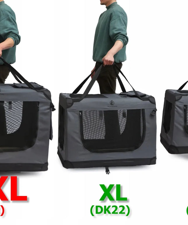 Royal&Petsky gyvūnų transportavimo krepšys narvas šunims ir katėms 88x65x58 cm, juodas, XXL dydis