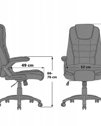 RUDA BIURO KĖDĖ SU MASAŽO FUNKCIJA BSB003M