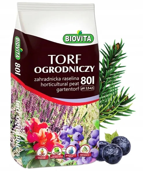 Rūgščios durpės sodininkystei 80l, idealus substratas šilauogėms ir spygliuočiams