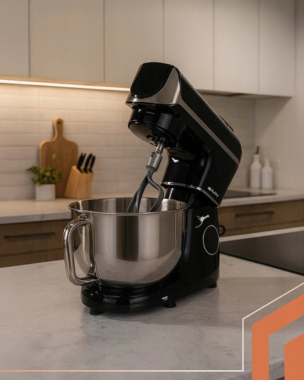 Ruhhy virtuvinis robotas 2000 W juodas su svarstyklėmis ir 5,5 l šildomu dubeniu