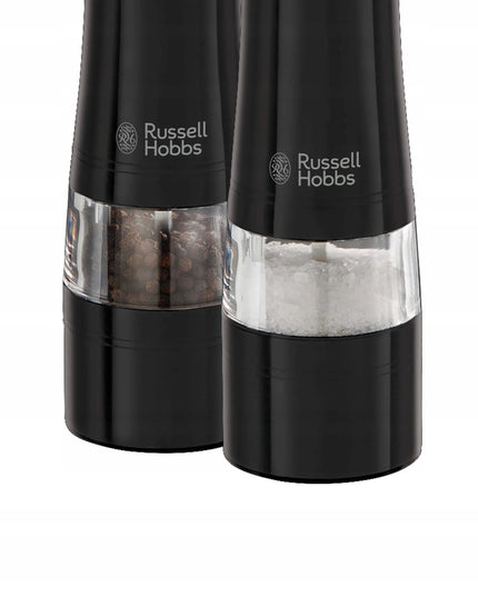 Russell Hobbs 28010-56 elektrinių prieskonių malūnėlių rinkinys, LED, 2 vnt., juodi, keraminiai