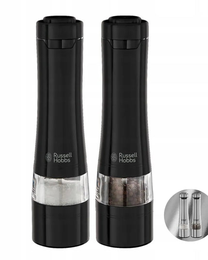 Russell Hobbs 28010-56 elektrinių prieskonių malūnėlių rinkinys, LED, 2 vnt., juodi, keraminiai