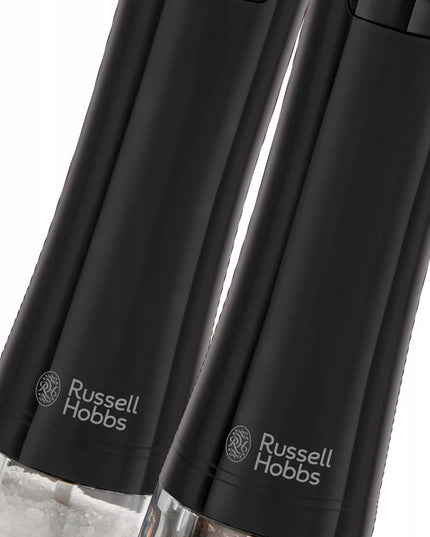 Russell Hobbs 28010-56 elektrinių prieskonių malūnėlių rinkinys, LED, 2 vnt., juodi, keraminiai