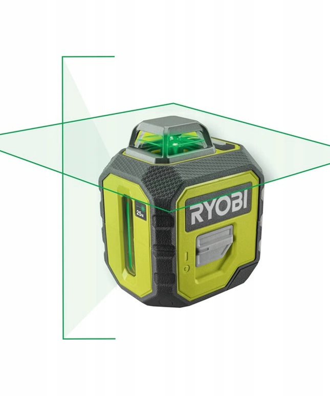 Ryobi žalias 360° kryžminis lazerinis nivelyras RB360GLL