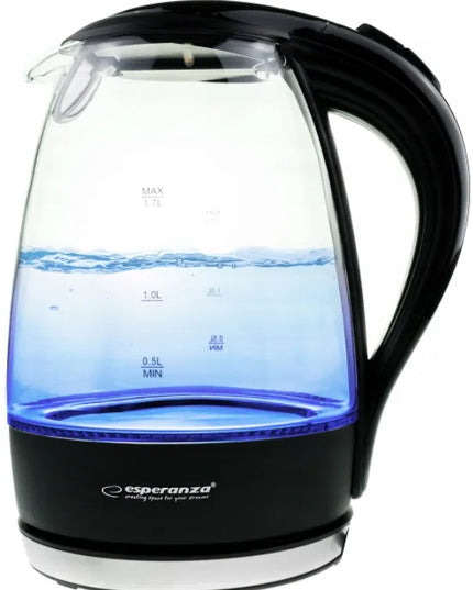 Salto Angel stiklinis belaidis elektrinis virdulys 2200W 1,7L juodas