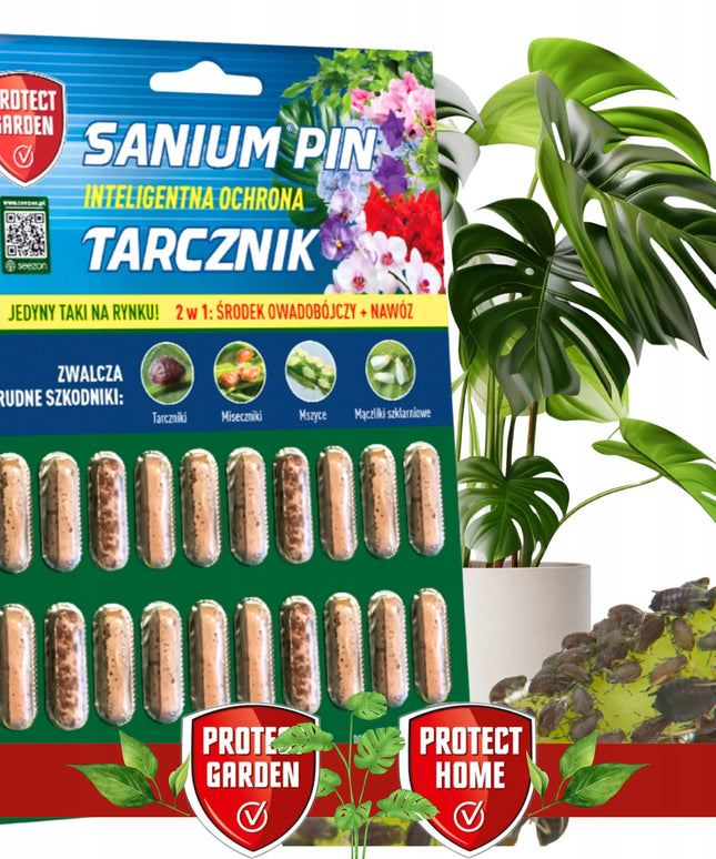 SANIUM PIN 2-in-1 dirvožemio lazdelės nuo grybinių uodukų, amarų, miltuotųjų skydamarių ir skydamarių