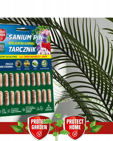 SANIUM PIN 2-in-1 dirvožemio lazdelės nuo grybinių uodukų, amarų, miltuotųjų skydamarių ir skydamarių