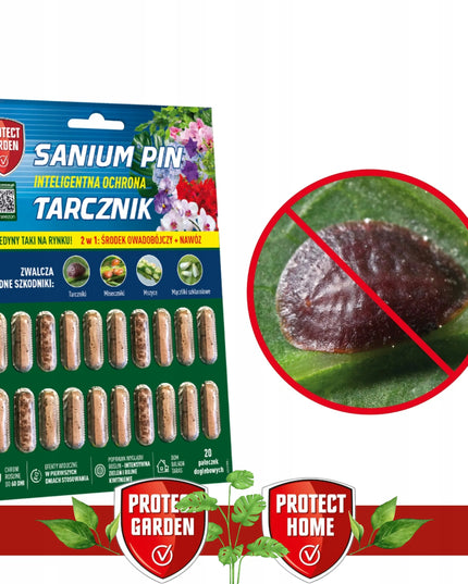 SANIUM PIN priemonė nuo amarų ir grybinių uodukų trąšos 2in1 insekticidinės lazdelės