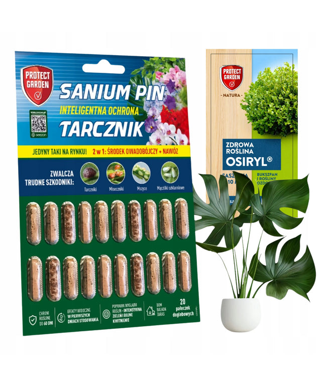 SANIUM PIN priemonė nuo amarų ir grybinių uodukų trąšos 2in1 insekticidinės lazdelės