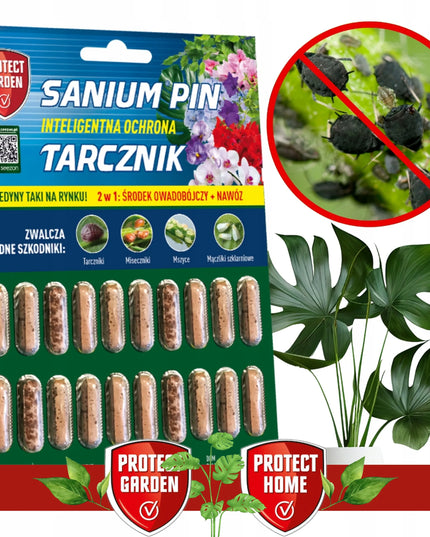 SANIUM PIN priemonė nuo amarų ir grybinių uodukų trąšos 2in1 insekticidinės lazdelės