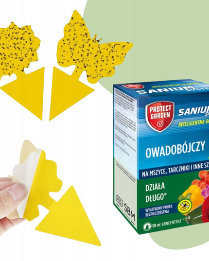 Sanium System rinkinys nuo grybinių uodukų (zemiórki) 50 ml + 24 vnt. gaudyklių, purškimui ir laistymui