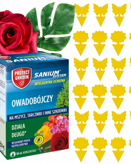 Sanium System rinkinys nuo grybinių uodukų (zemiórki) 50 ml + 24 vnt. gaudyklių, purškimui ir laistymui
