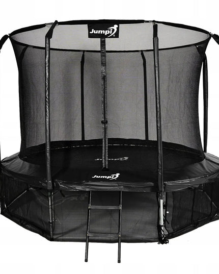 Saugus batutas Jumpi Maxy Comfort 12FT 374 cm su apsauginiu tinklu ir kopetėlėmis