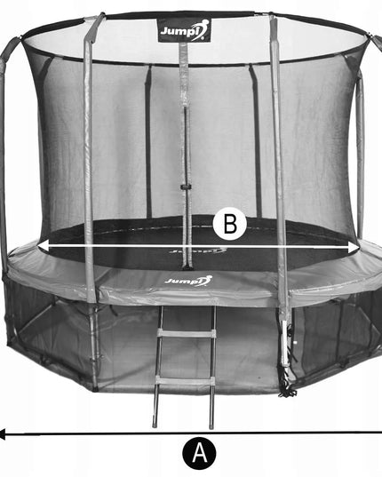 Saugus batutas Jumpi Maxy Comfort 12FT 374 cm su apsauginiu tinklu ir kopetėlėmis