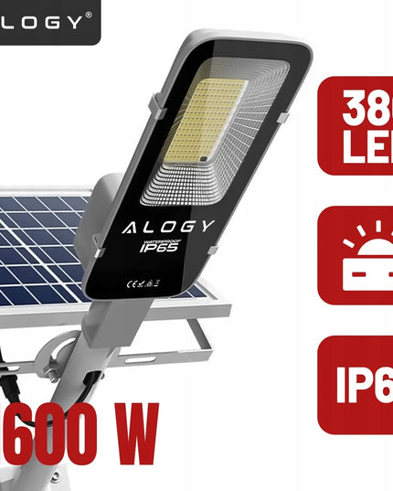 Saulės gatvės šviestuvas Alogy 1600W LED su judesio jutikliu