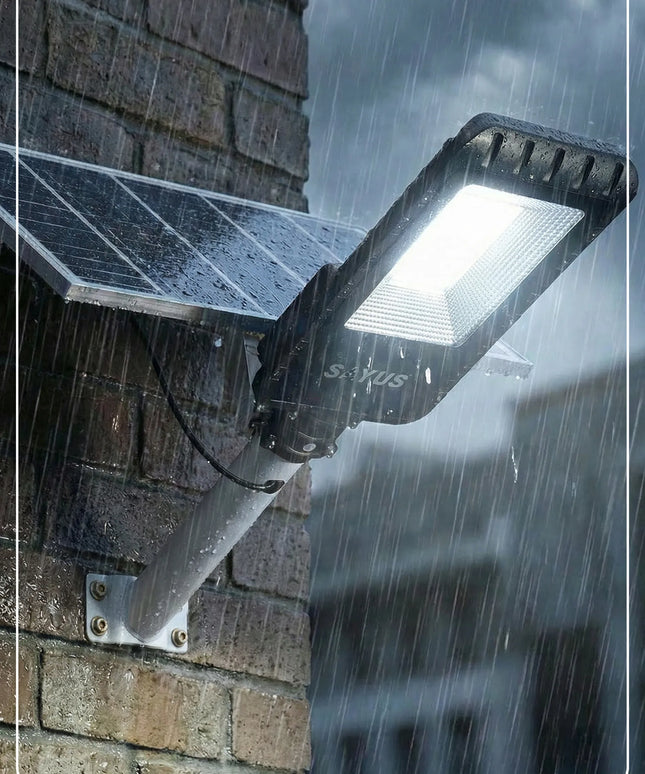 Saulės LED gatvės žibintas Sayus 1400 W su judesio jutikliu ir laikikliu