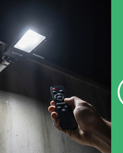 Saulės LED gatvės žibintas Sayus 1400 W su judesio jutikliu ir laikikliu