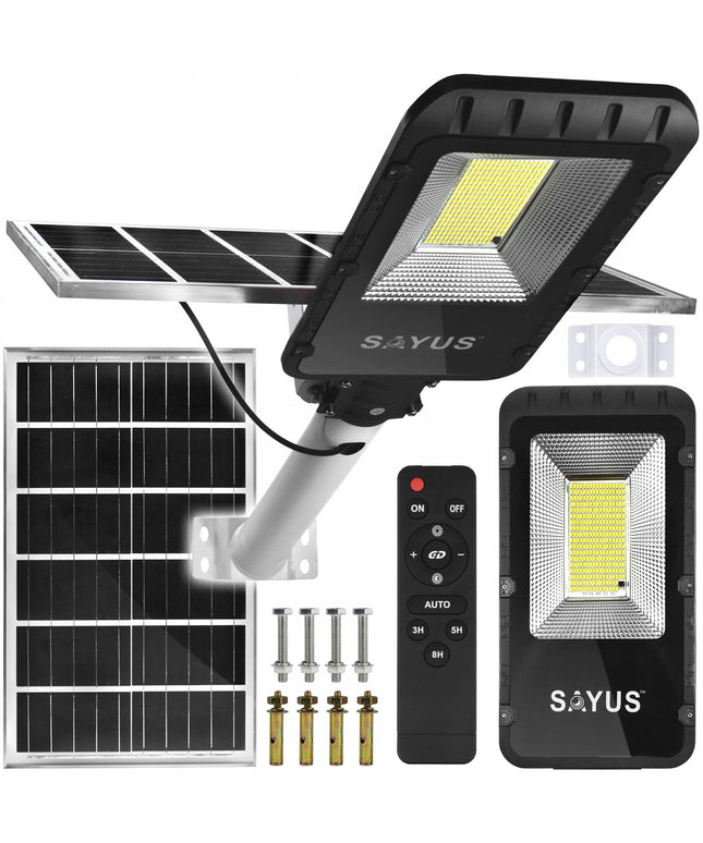 Saulės LED gatvės žibintas Sayus 1400 W su judesio jutikliu ir laikikliu