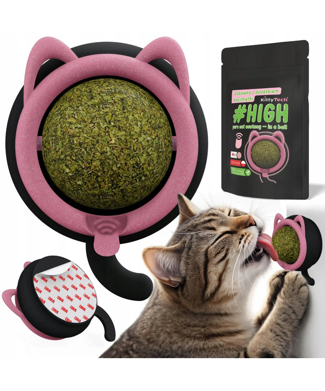 Savaime limpantis kačių žaislas su katžole KittyTech #HIGH