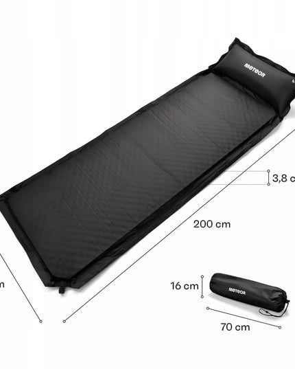 Savaime pripučiamas Meteor kilimėlis-čiužinys 200x66x3,8 su pagalve