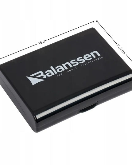Savaitinė vaistų kasetė „Balanssen“, vaistų organizatorius, 3 laikai, 7 dienos, juoda su dėklu