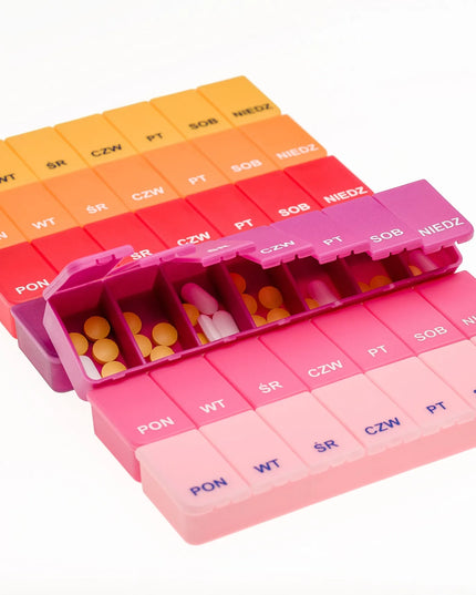 Savaitinis vaistų dozatorius El-Comp tablečių ir vitaminų dėžutė