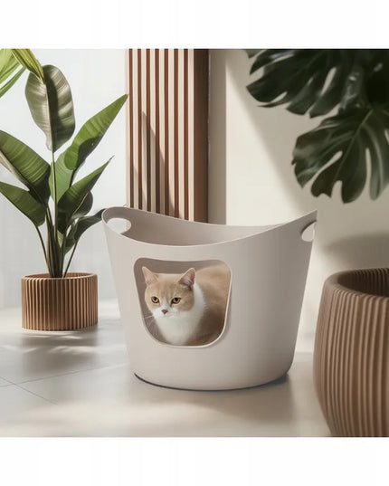 Savic Flex a Loo atidaryta kačių tualeto dėžutė, smėlinė, 48,5 cm