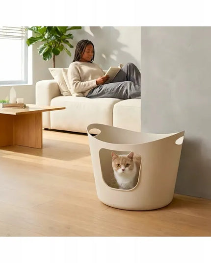 Savic Flex a Loo atidaryta kačių tualeto dėžutė, smėlinė, 48,5 cm