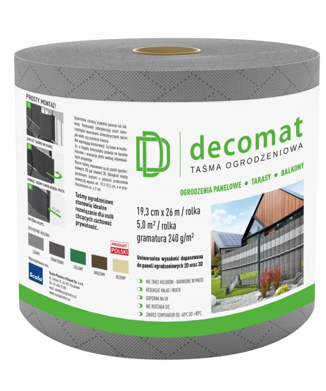 Scala Plastics – DECOMAT – tvoros juosta 19,3x2600 cm, pilka