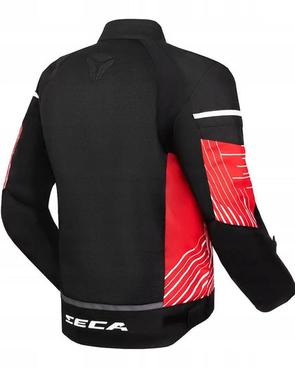 SECA SUMMER WAY BLACK RED tekstilinė motociklininko striukė XL