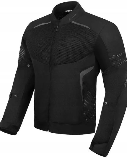 SECA SUMMER WAY BLACK tekstilinė motociklininko striukė L dydžio