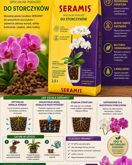 Seramis molio granulių substratas orchidėjoms 2,5 l