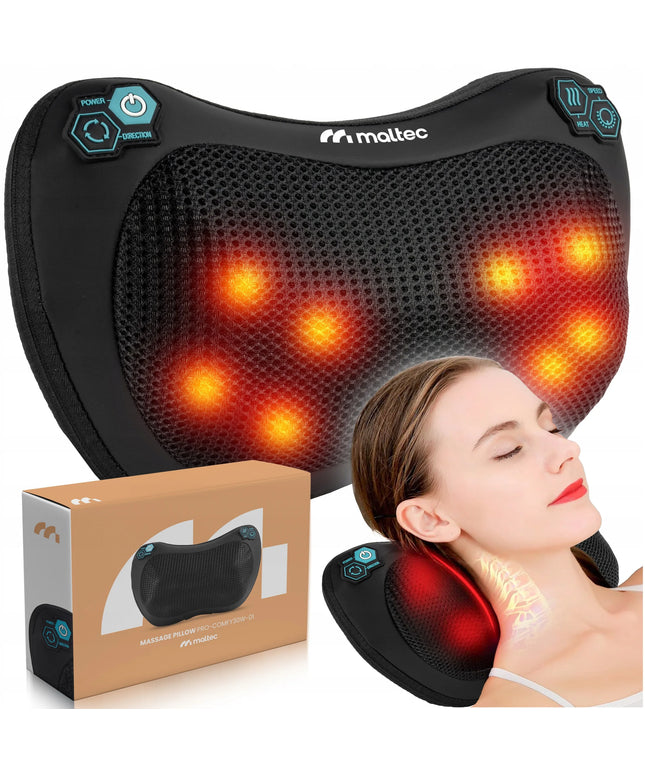 Shiatsu masažinė pagalvė nugarai, sprandui ir kojoms su šildymo funkcija