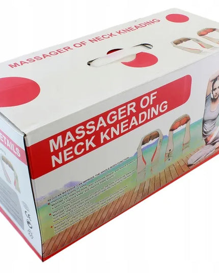 Shiatsu masažuoklis kaklui, nugarai ir sprandui, 2 galvutės, juodas