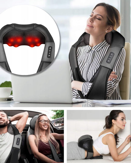Kaklo ir nugaros masažuoklis su šildymu MalTec PRO-Comfy30W-02 – masažas namuose, darbe ir automobilyje