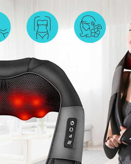 Kaklo ir nugaros masažuoklis su šildymu MalTec PRO-Comfy30W-02 – masažas namuose, darbe ir automobilyje