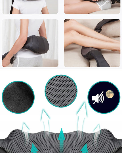 Kaklo ir nugaros masažuoklis su šildymu MalTec PRO-Comfy30W-02 – masažas namuose, darbe ir automobilyje