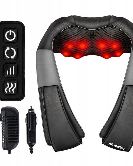 Kaklo ir nugaros masažuoklis su šildymu MalTec PRO-Comfy30W-02 – masažas namuose, darbe ir automobilyje