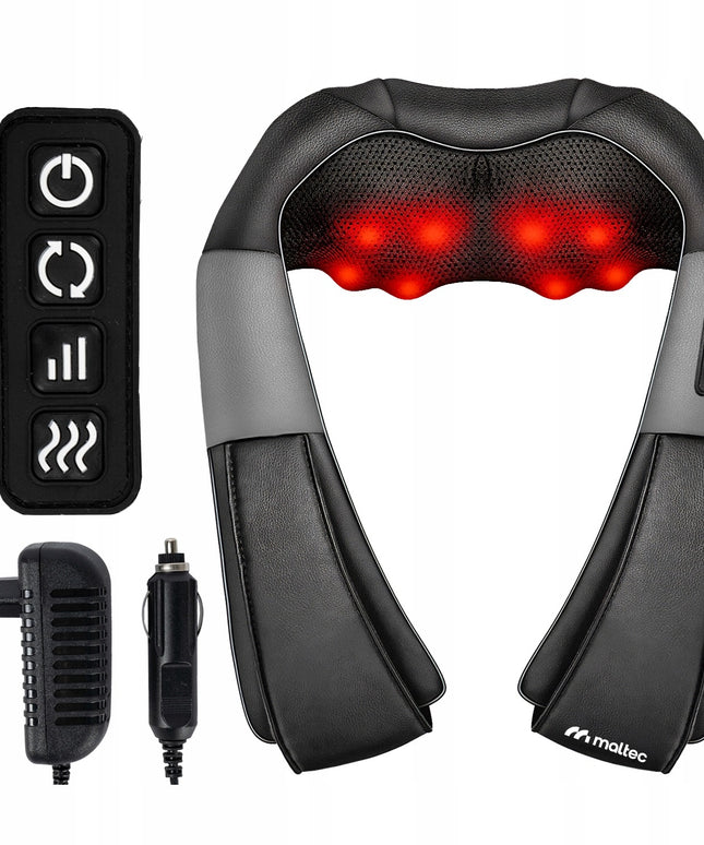 Kaklo ir nugaros masažuoklis su šildymu MalTec PRO-Comfy30W-02 – masažas namuose, darbe ir automobilyje