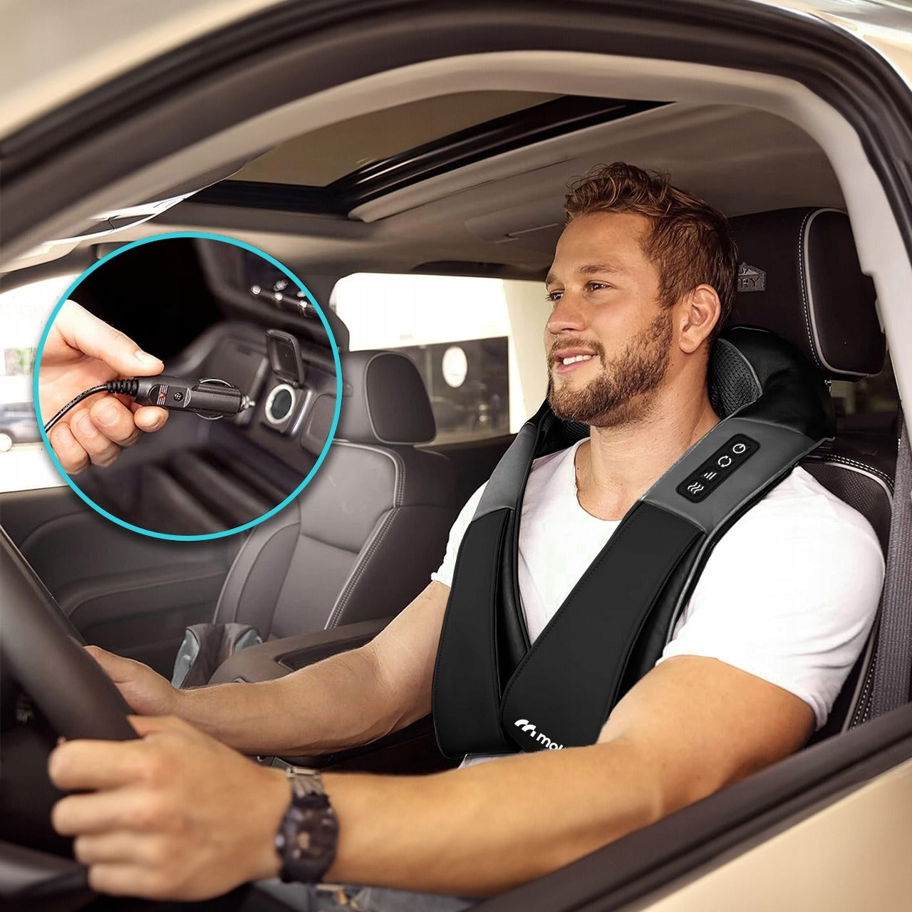 Kaklo ir nugaros masažuoklis su šildymu MalTec PRO-Comfy30W-02 – masažas namuose, darbe ir automobilyje