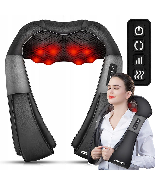 Kaklo ir nugaros masažuoklis su šildymu MalTec PRO-Comfy30W-02 – masažas namuose, darbe ir automobilyje