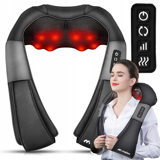 Kaklo ir nugaros masažuoklis su šildymu MalTec PRO-Comfy30W-02 – masažas namuose, darbe ir automobilyje